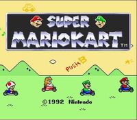 une photo d'Ã©cran de Super Mario Kart sur Nintendo Super Nes